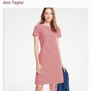 Ann Taylor Stripe Knit Short Sleeve Dress